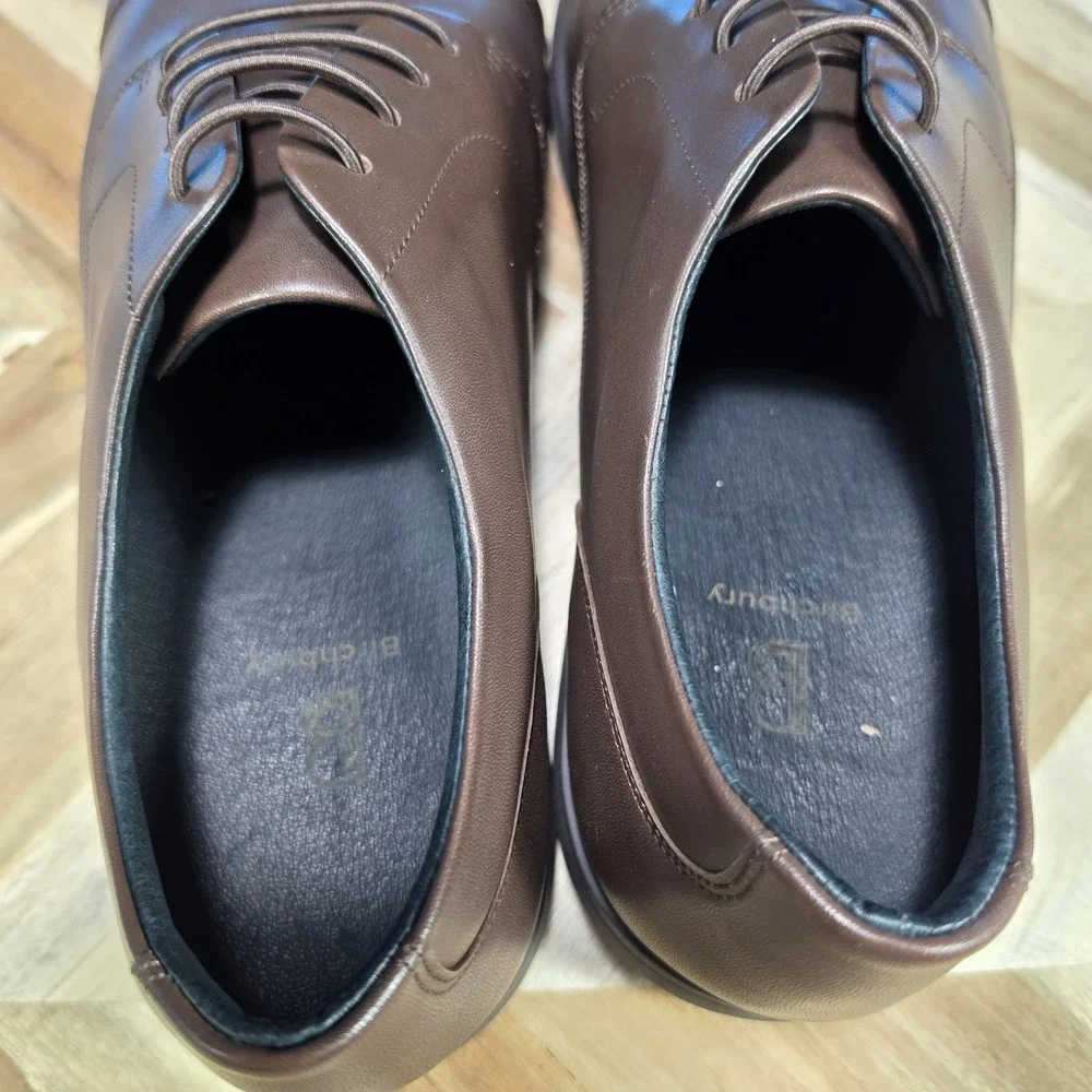 Birchbury Brenston Barefoot Dress Shoes Vintage Brown Mens 13 Minimalist Slip-On